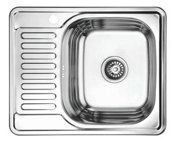 Мойка глянцевая 580*480*180* врез. 0,8мм (с сифоном)